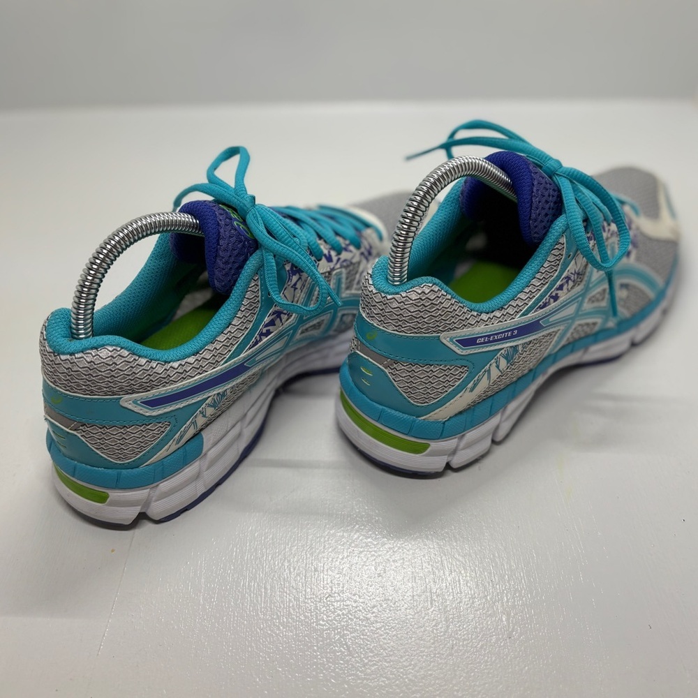 ASICS GEL-Excite 3 Women’s Running Shoe Size 7.5 Blue Teal Silver T5B9N Athletic - Picture 6 of 13
